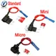 12V Car Blade Fuse Holder Add-a-circuit TAP Adapter Micro Mini Standard ATM APM Blade Automotive