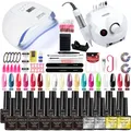 Manicure Set for Nail Extensions Gel Nail Polish Set 120W/54W LED Nail Lamp Nail Tools Set Quick