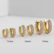 New Gold Plated Huggie Earrings with CZ Zircon Thin Ear Hoops Cartilage Earring for Women Round