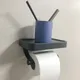 Black Toilet Roll Holder Wall Mounted Nail Free Toilet Paper Holder for Bathroom Toilet Accessories
