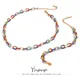 Yhpup Rainbow Enamel Chain Necklace Bracelet Set 316L Stainless Steel 18 K PVD Plated Set Waterproof