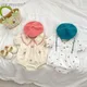 2023 New In Summer Newborn Infant Girls Short Sleeve Lace Collar Embroidery Flower Outwear Kids Baby