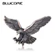 Blucome Vintage Antique Silver Color Jewelry Flying Eagle Brooch Men Boys Suit Scarf Accessories