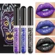 3pcs Glitter Lipstick Set Waterproof Sexy Blue Purple Black Lip Gloss Shiny Lip Tint Halloween Lip