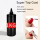 1000ml Super Top Coat Salon Use Base Top Gel Nail Polish Matte Top Coat Super Bright No Wipe Top