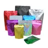 100 pcs Colored Stand Up Zip lock Foil Pouches Aluminum Foil Standing Pouches Food Storage Stand Up