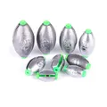 Olive Shaped Lead Sinker with Plastic Tube Quick Change 2g-50g Open Lead Weights with Scale Ocean