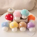 1pc 10cm Cartoon Mushroom Peluche Toy Kawaii Plant Plush Mushroom with Pearl Pendant Dolls Cute Toy