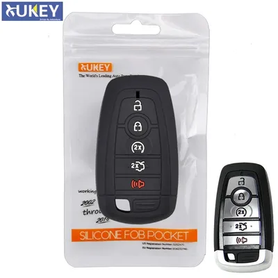 For Ford Fusion Mustang Explorer F-150 F-250 F-350 2017-2020 Silicone Remote Key Case Fob Shell Cover Skin Holder 5 Button