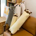 50-130cm Kawaii Giant Gray Long Cat Plush Pillow Soft Stuffed Toy Plushies Squishy Sofa Cushion