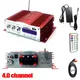 KENTIGER 3001 4 Channel Amplifier With Remote Control USB/SD Card Player FM Radio 12V5A Power