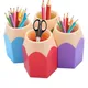 Pencil Shaped Make Up Brush Pen Holder Pot Office Stationery Storage Organizer School Supplies for