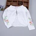 Cotton Children Cardigan For Girls Jacket Pink Embroidered Girls Coat For 1 2 3 4 6 8 10 Year