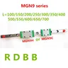 NEW 9mm Linear Guide MGN9 100 150 200 250 300 350 400 450 500 550 600 700 mm linear rail + MGN9H or