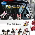 Anime Mickey Minnie Mouse Car Stickers Kawaii Mickey Auto Window Driving Mirror Decals Rear