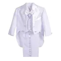 Boys Wedding Birthday Party Blazer Tuxedo Baby Boy Christening Outfit Coat Shirt Pant Vest BowTie