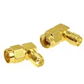 1pc SMA Male Plug Switch Female Jack RF Coax Adapter Convertor Right Angle 90-degree Goldplated