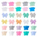 Bowknot 10pcs/lot Silicone Beads DIY Food Grade Silicone Teething Pacifier Cute Shaped Silicone