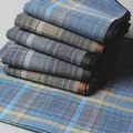 4pcs/lot Cotton handkerchief dark plaid handkerchief classic retro handkerchief bag square towel