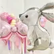 1pcs Gray Bunny Balloon Long Ears Rabbit Helium Balloon Baby Shower Wedding Birthday Party