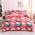 "Cute cartoon Duvet Cover Bed Euro Bedding Set for Double Home Textile Luxury Pillowcases Bedroom