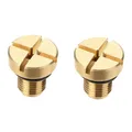 2X 17111712788 Radiator Overflow Coolant Expansion Tank Bleeder Screw Gold For BMW E36 E39 E46 Etc.