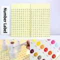 1-160 161-320 321-480 Clear Number Sticker Label For Nail Polish Color Gel Varnish Marking Numbering