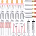 30 Pieces Lip Gloss Tube Tool Set Pencil Ice-cream Lollipop Candy Shaped Empty Lip Gloss Tubes