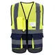 AYKRM High Visibility Reflective Vest Safety Zip Pocket Hi Viz Security Waistcoats Multi Customized