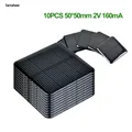 10PCS 2V 160mA 50*50MM Solar Panels DIY For Battery Cell Phone Chargers Monocrystalline Silicon