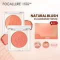 FOCALLURE Natural High Pigment Face Blusher Powder Long-Lasting Nourishing Peach Cheek Contour Cream
