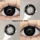 UYAAI 1 Pair Myopia Color Contact Lenses for Eyes Black Lenses with Diopters Blue Eye Color Lenses