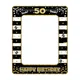 Black 50th Birthday Inflatable Photo Frame Balloons Cheer 50 Ballon Smile Fifty Happy Birthday Party