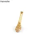 Hanreshe Medical Bone Skull Arm Brooch Pin Gold Color Metal Quality Small Badge Jewelry for Woman