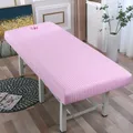 Elastic Satin Stripe Massage Sabanas Table Fitted Bed Sheet Full Cover Elastic Rubber Band Massage