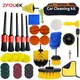 New Car Cleaning Kit Scrubber Drill Detailing Brush Set Air Conditioner Vents Towel Polisher Car
