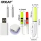 CR322 3.6V Lithium Battery USB Charge Light Stick Rod Luminous Electric LED Night Fishing Float