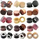 1PC Fashion Ear Plugs Wood Flesh Tunnels Saddle Ear Gauges 6mm-20mm Solid Hollow Body Piercing