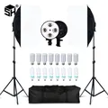 SH Photography Four Lamp Holder Softbox 50x70CM Photo Studio Lighting Kit Softbox Kits Soft Box