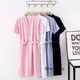 100% Cotton Waffle Robes for Women Summer Thin (nine Sleeves + Short Sleeves) Bathrobe Nightgown