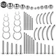 10pcs/lot Titanium Screw Barbell Replacement Accessories Ball Piercing 14G 16G Belly Bar Nose Ear