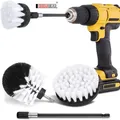 Car 2/3.5/4/5'' Brush Attachment Set Power Scrubber Brush Polisher Bathroom Cleaning Kit with