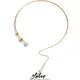 Yhpup Korean Imitation Pearls Drop Stainless Steel Torques Necklace New Collar Metal Gold Color