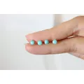 Tiny turquoise stud earrings blue stud earrings round dainty earrings