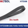 HTD 5M Timing Belt 435/440/445/450mm Length 10/15/20/25mm Width 5mm Pitch Rubber Pulley Belt Teeth