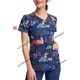 Nurse T-shirt V-neck Pocket Women's Surgical Clothing Large Size Ladies Summer Clothes for Women