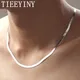 TIEEYINY 925 Sterling Silver Necklace 4MM Snake Chain Men & Women Couple Sterling Silver Jewelry