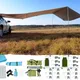 Camping Tent Family Automobile Suv Side Roof Top Sun Shelter Car Truck Sunshade Canopy Anti-UV