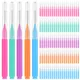 100Pcs Cleaner Interdental Brush Portable Cleaning Braces Flossers Kits Picks Oral Tool Stand