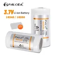 PALO 16340/16350 rechargeable battery 3.7v 800mAh 16340 Li-ion batteries CR123A battery For LED